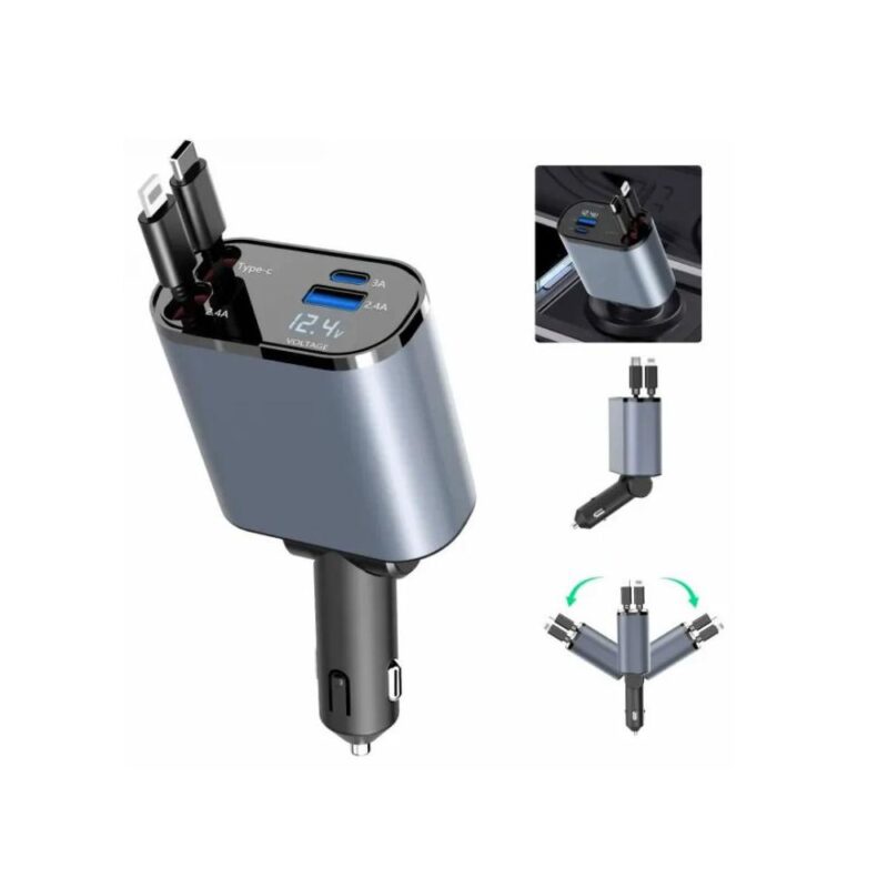 Φορτιστής αυτοκινήτου 120W για Type-C και iOS - Image 3