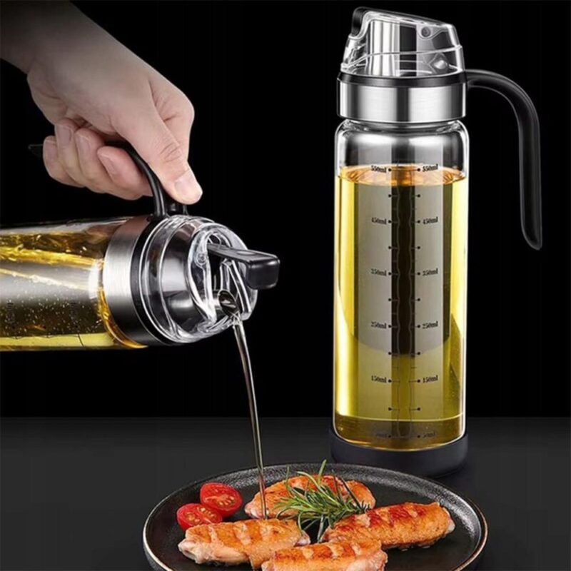 Δοχείο λαδιού γυάλινο με ροή 500ml
