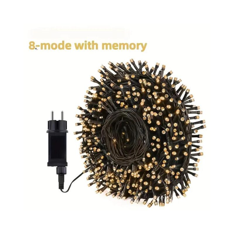 2000 Χριστουγεννιάτικα λαμπάκια σε σειρά εσωτερικού/εξωτερικού χώρου