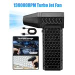 Ασύρματος φυσητήρας χειρός με 3 ρυθμιζόμενες ταχύτητες 130000 RPM, Μαύρο - Image 3