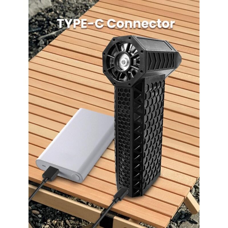 Ασύρματος φυσητήρας χειρός με 3 ρυθμιζόμενες ταχύτητες 130000 RPM, Μαύρο - Image 7