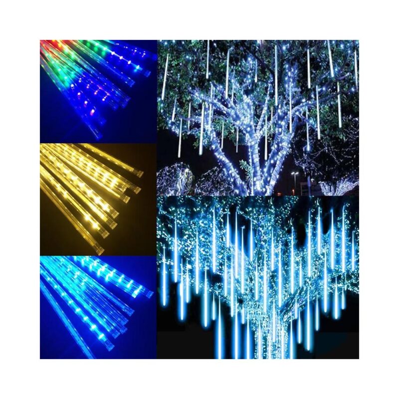 Χριστουγεννιάτικη κουρτίνα “Βροχή” μετεωριτών με 8 σωλήνες Led 30cm