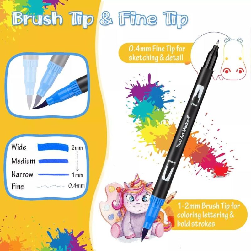 Σετ επαγγελματικοί μαρκαδόροι ζωγραφικής Double-sided Highlights 120τμχ - Image 3