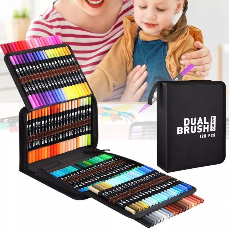 Σετ επαγγελματικοί μαρκαδόροι ζωγραφικής Double-sided highlights 120τμχ