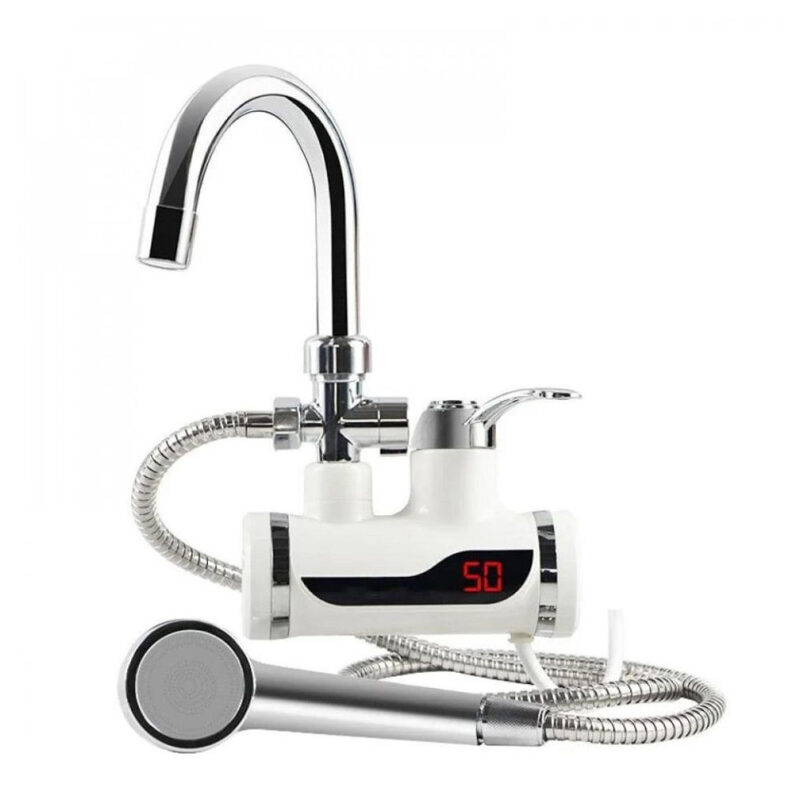 Ηλεκτρική Βρύση Μπάνιου – Ταχυθερμαντήρας με Οθόνη LCD και Κεφαλή Ντους