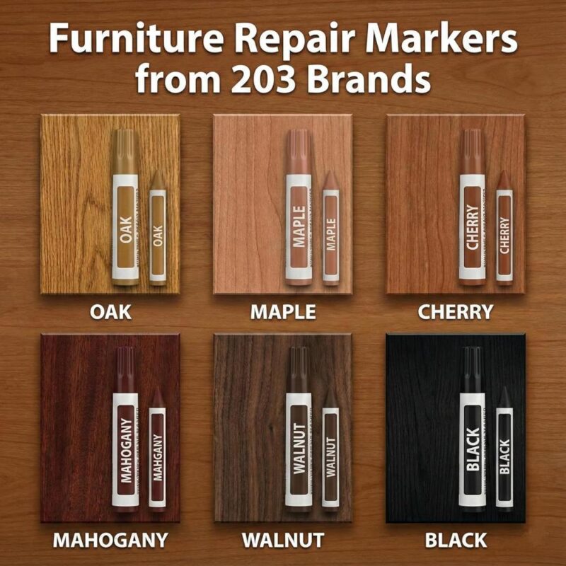 Σετ μαρκαδόροι και κηρομπογιές επιδιόρθωσης επίπλων 12τμχ - Image 3