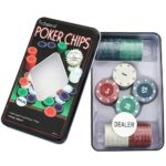 Μεταλλικό κουτί με 100 μάρκες πόκερ - Poker Chips - Image 2