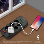 Πολύπριζο Ldnio με 6 πρίζες, 4 θύρες USB-A, διακόπτη και καλώδιο 2m - Image 3