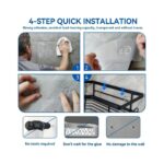 Σετ επιτοίχια μεταλλικά ράφια μπάνιου με αυτοκόλλητα – 5 τεμ. - Image 2