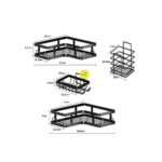 Σετ επιτοίχια μεταλλικά ράφια μπάνιου με αυτοκόλλητα – 5 τεμ. - Image 3