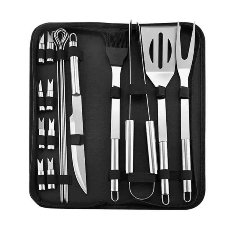 Σετ εργαλείων BBQ από ανοξείδωτο ατσάλι με θήκη 18 τμχ