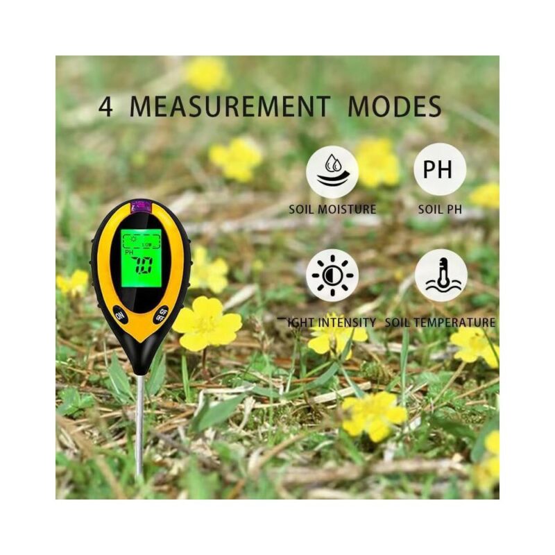 Ψηφιακός πολυμετρητής 4 σε 1 (PH, Υγρασία, Ακτινοβολία και Θερμοκρασία εδάφους) - Image 5