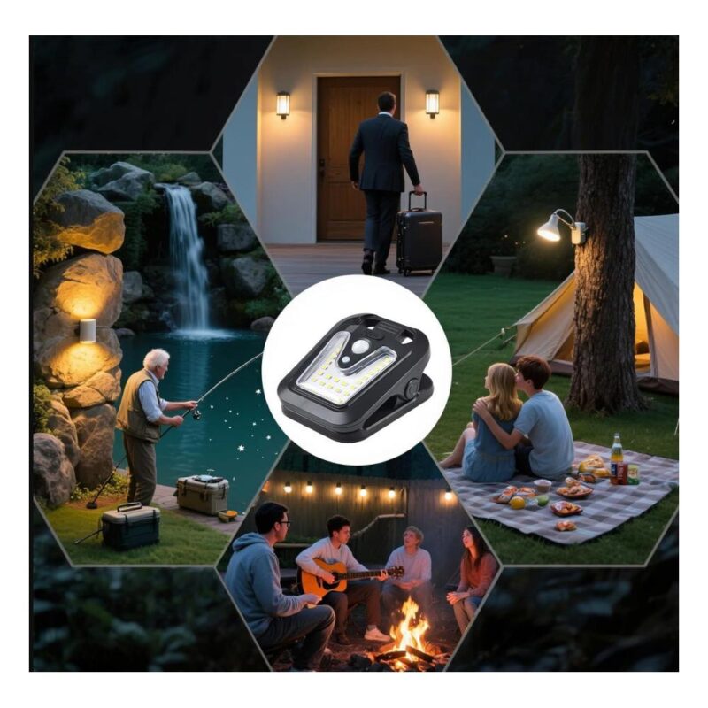 Led ηλιακό φωτιστικό με κλιπ και αισθητήρα κίνησης JB-2568 - Image 3