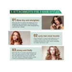 Ηλεκτρική βούρτσα Kemei με αέρα για ίσιωμα και μπούκλες 3in1 - Image 3