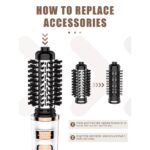 Ηλεκτρική θερμαινόμενη περιστρεφόμενη βούρτσα μαλλιών 800W 2in1 - Image 5