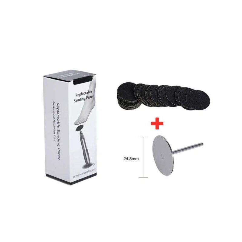 Σετ ανταλλακτικά αυτοκόλλητα για δίσκο πεντικιούρ μαζί με τον δίσκο συγκόλλησης 100τεμ.