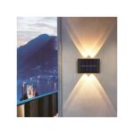 Σετ 4τμχ αδιάβροχα ηλιακά φωτιστικά τοίχου με 4 led