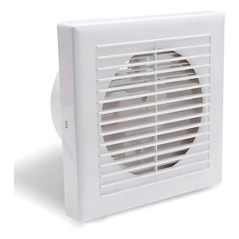 Επιτοίχιος ανεμιστήρας μπάνιου 100mm και βάθους 7cm Λευκός