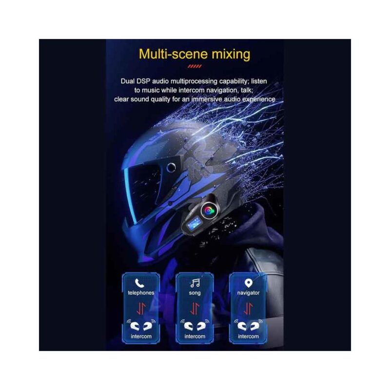 Ασύρματη ενδοεπικοινωνία μοτοσικλέτας Q58 – Max - Image 2