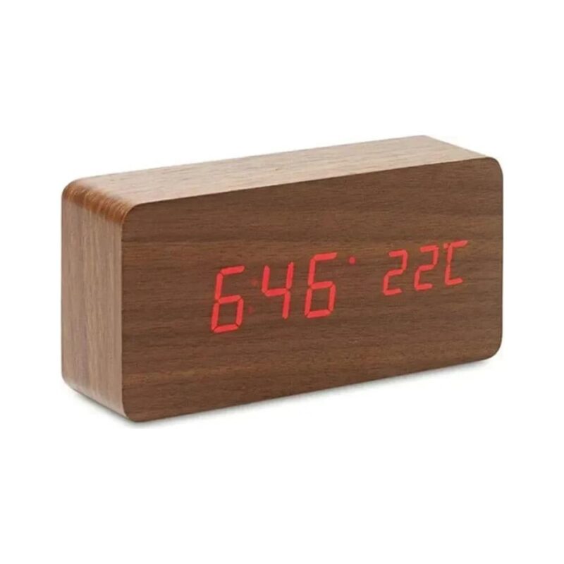 Επιτραπέζιο ρολόι με ημερολόγιο, ξυπνητήρι, LED οθόνη και ένδειξη θερμοκρασίας