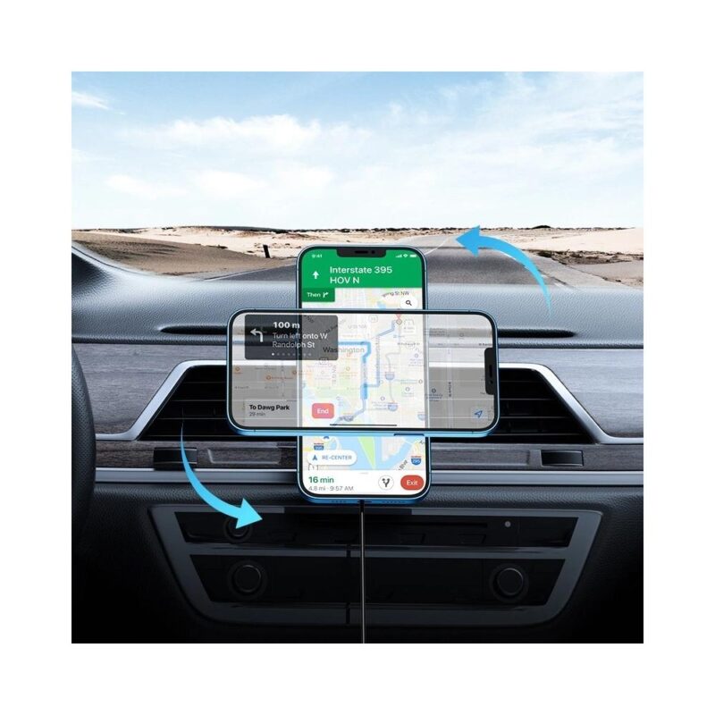 Joyroom Βάση κινητού αυτοκινήτου με μαγνήτη και ασύρματη φόρτιση- Μαύρη - Image 4