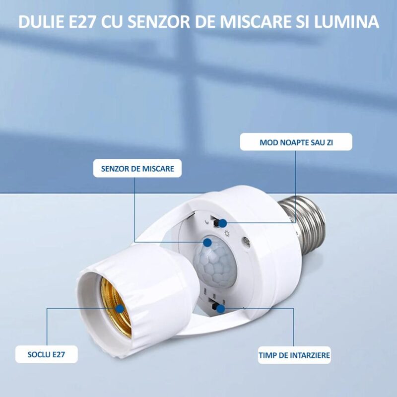 Ντουί λάμπας LED E27 60W με αισθητήρα κίνησης - Image 5