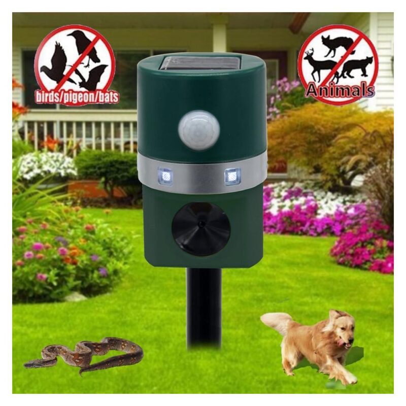 Αδιάβροχος ηλιακός απωθητής υπέρηχων με φωτισμό για τρωκτικά, πτηνά και γάτες