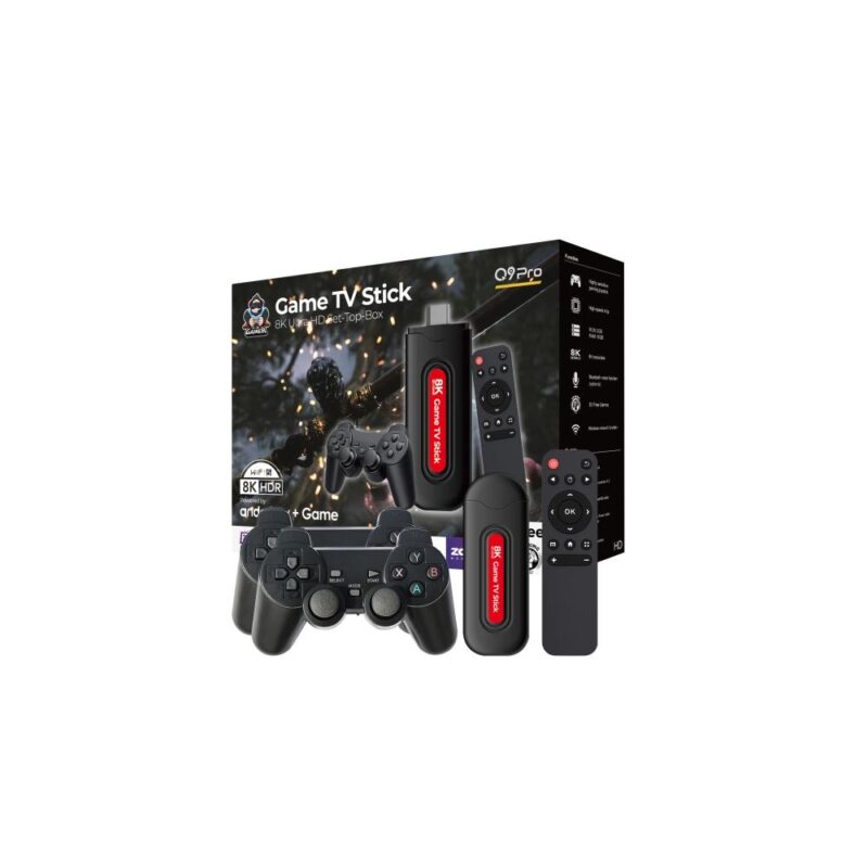 Κονσόλα παιχνιδιών Game Stick + Android TV Q9Pro 4K με ασύρματα joystick
