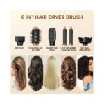 Ηλεκτρική βούρτσα-πιστολάκι μαλλιών 6in1 - Hot Air Styler 1000 Watt - Image 6