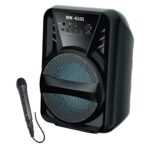CMiK Φορητό ηχείο Bluetooth με ενσύρματο μικρόφωνο και λειτουργία καραόκε Μαύρο MK-4101