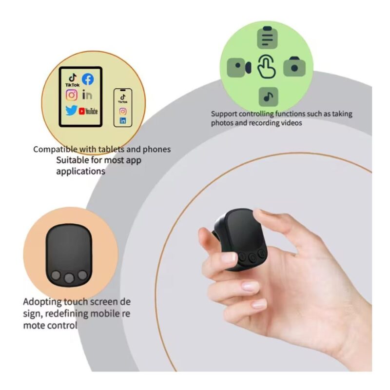 Μίνι Bluetooth τηλεχειριστήριο με δακτύλιο αφής για iPhone, Android και iPad - Image 5