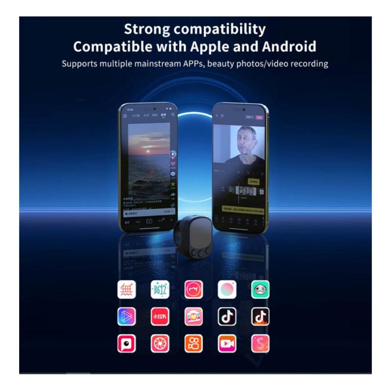 Μίνι Bluetooth τηλεχειριστήριο με δακτύλιο αφής για iPhone, Android και iPad - Image 7