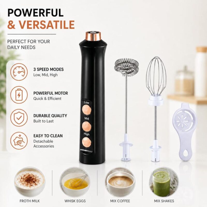 Ηλεκτρικό σύρμα αυγών – Electric Egg Whisk 80W RAF R.342B - Image 4